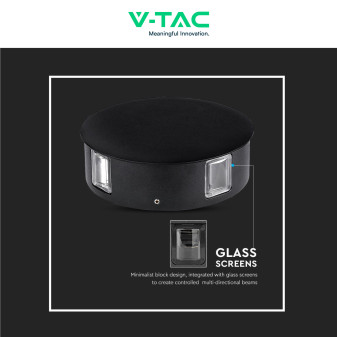 VT-706 Lampada LED da Muro 3W SMD IP65 Colore Nero V-Tac