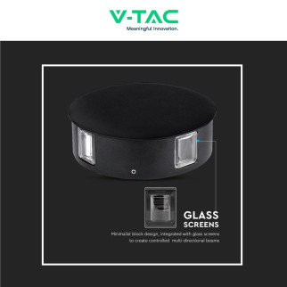 VT-706 Lampada LED da Muro 3W SMD IP65 Colore Nero V-Tac