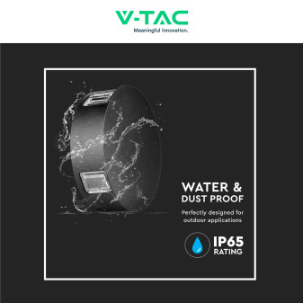 VT-706 Lampada LED da Muro 3W SMD IP65 Colore Nero V-Tac