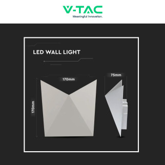 VT-825 Lampada LED da Muro 5W SMD Applique Grigia V-Tac