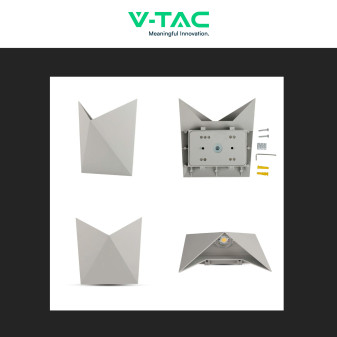 VT-825 Lampada LED da Muro 5W SMD Applique Grigia V-Tac
