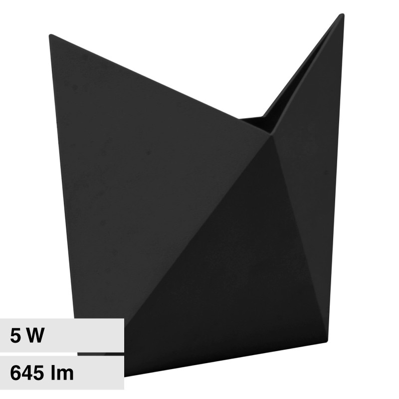 VT-825 Lampada LED da Muro 5W Applique Nera SMD IP65 V-Tac