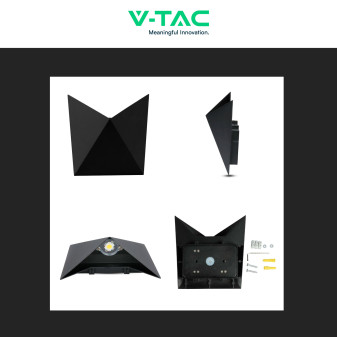 VT-825 Lampada LED da Muro 5W Applique Nera SMD IP65 V-Tac