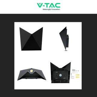 VT-825 Lampada LED da Muro 5W Applique Nera SMD IP65 V-Tac