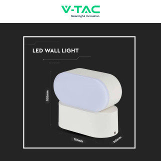 VT-816 Lampada LED da Muro 5W SMD IP65 Colore Bianco V-Tac