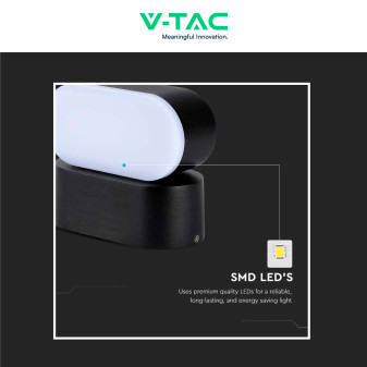 VT-816 Lampada LED da Muro 5W SMD IP65 Colore Nero V-Tac