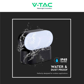 VT-816 Lampada LED da Muro 5W SMD IP65 Colore Nero V-Tac