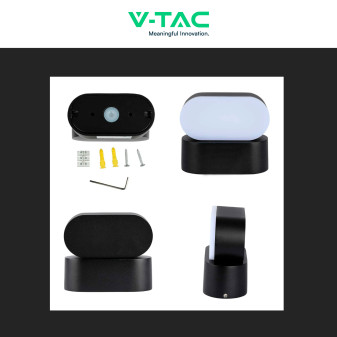 VT-816 Lampada LED da Muro 5W SMD IP65 Colore Nero V-Tac