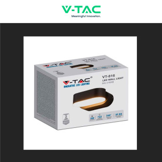 VT-816 Lampada LED da Muro 5W SMD IP65 Colore Nero V-Tac