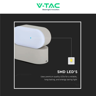 VT-816 Lampada LED da Muro 5W SMD IP65 Colore Grigio V-Tac
