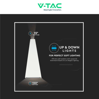 VT-826 Lampada LED da Muro 4W SMD IP65 Colore Bianco V-Tac
