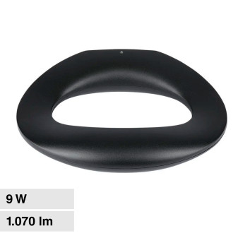 VT-811 Lampada LED da Muro 9W SMD Applique Nera V-Tac