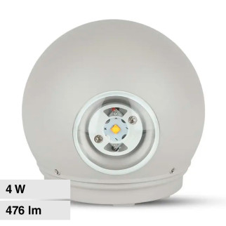 VT-836 Lampada LED da Muro 4W SMD IP65 Colore Grigio V-Tac