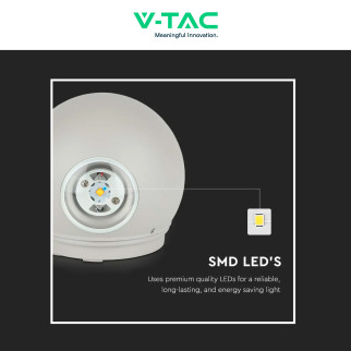 VT-836 Lampada LED da Muro 4W SMD IP65 Colore Grigio V-Tac