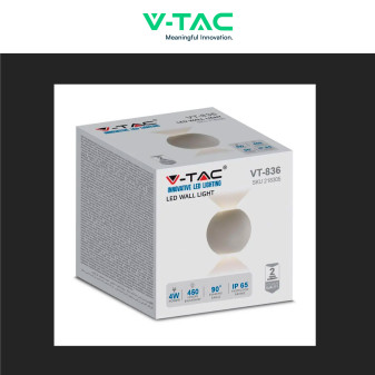 VT-836 Lampada LED da Muro 4W SMD IP65 Colore Grigio V-Tac