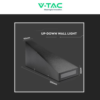 VT-826 Lampada LED da Muro 4W SMD IP65 Colore Nero V-Tac