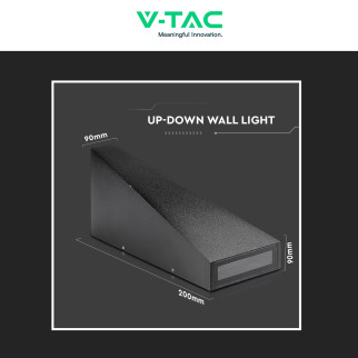 VT-826 Lampada LED da Muro 4W SMD IP65 Colore Nero V-Tac
