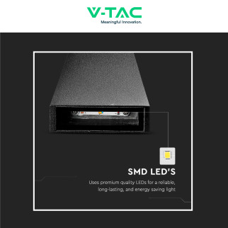VT-826 Lampada LED da Muro 4W SMD IP65 Colore Nero V-Tac