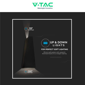 VT-826 Lampada LED da Muro 4W SMD IP65 Colore Nero V-Tac