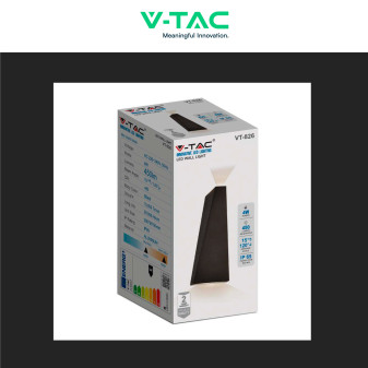 VT-826 Lampada LED da Muro 4W SMD IP65 Colore Nero V-Tac