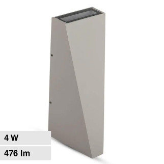 VT-826 Lampada LED da Muro 4W SMD IP65 Colore Grigio V-Tac