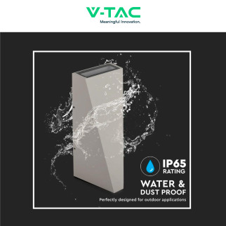 VT-826 Lampada LED da Muro 4W SMD IP65 Colore Grigio V-Tac