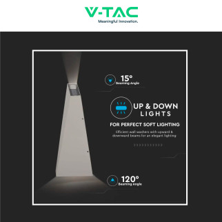 VT-826 Lampada LED da Muro 4W SMD IP65 Colore Grigio V-Tac
