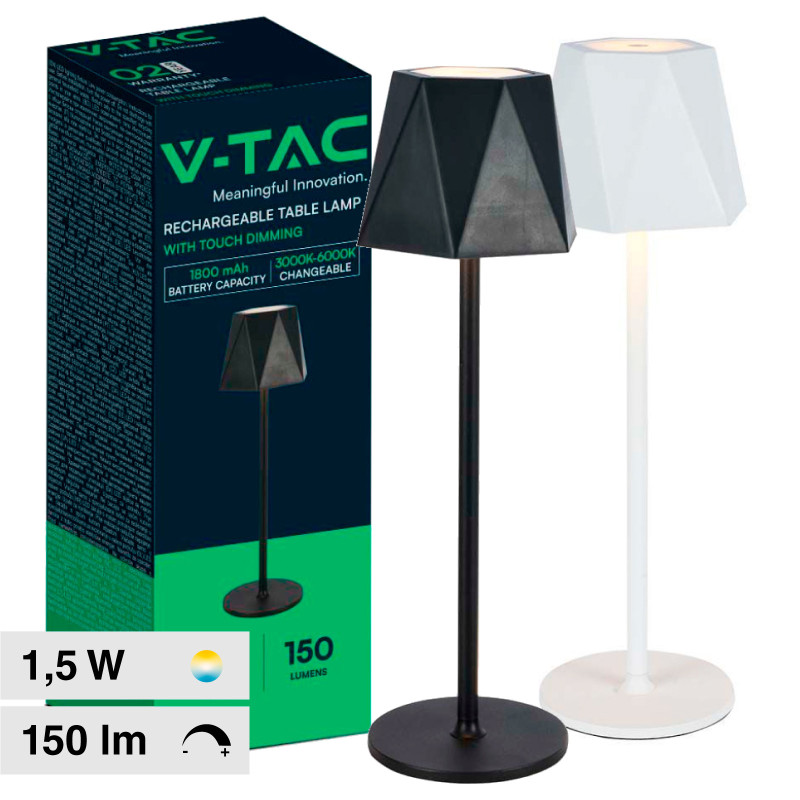 VT-1034 Lampada LED da Tavolo 3in1 1,5W Dimmerabile Touch V-Tac