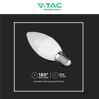 VT-2214 Lampadina LED C37 4,8W E14 RGB+W Dimmerabile V-Tac