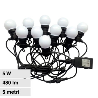 VT-70510 Catena da 10 Lampadine LED MiniGlobo IP44 V-Tac