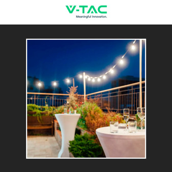 VT-70510 Catena da 10 Lampadine LED MiniGlobo IP44 V-Tac