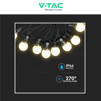 VT-70510 Catena da 10 Lampadine LED MiniGlobo IP44 V-Tac