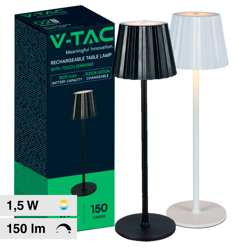 VT-1028 Lampada LED da Tavolo 3in1 1,5W Dimmerabile Touch V-Tac