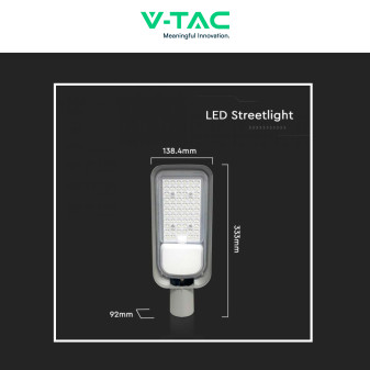 VT-150030ST Lampada Stradale LED 30W SMD Lampione IP65 V-Tac