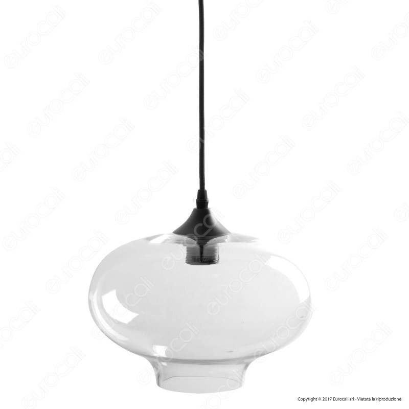 V-TAC VT-7229 Lampadario in Vetro Trasparente con Portalampada per