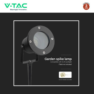 VT-7701 Portafaretto da Giardino con Portalampada GU10 V-Tac