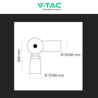 Adattatore V-Tac VT-795 Regolabile Per Lampade Stradali