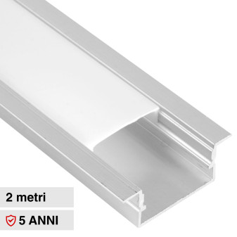 VT-8203 Profilo piatto in Alluminio da 2m per Strisce LED V-Tac
