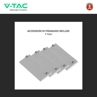 VT-8206 Profilo Piatto in Alluminio da 2m per Strisce LED V-Tac