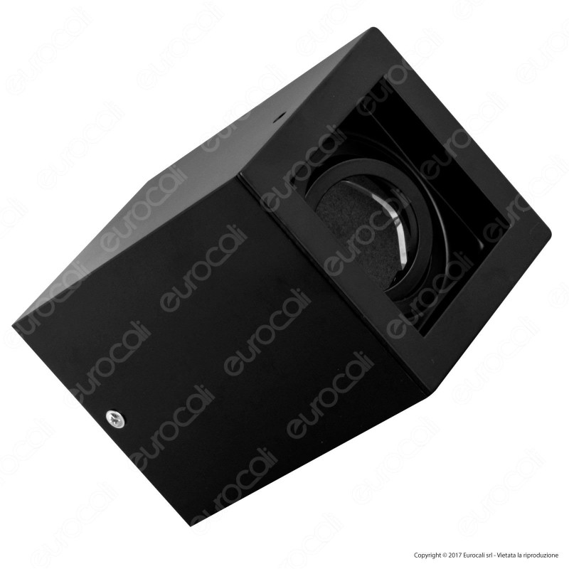 V-Tac VT-797 Portafaretto Orientabile Quadrato Nero da Soffitto per