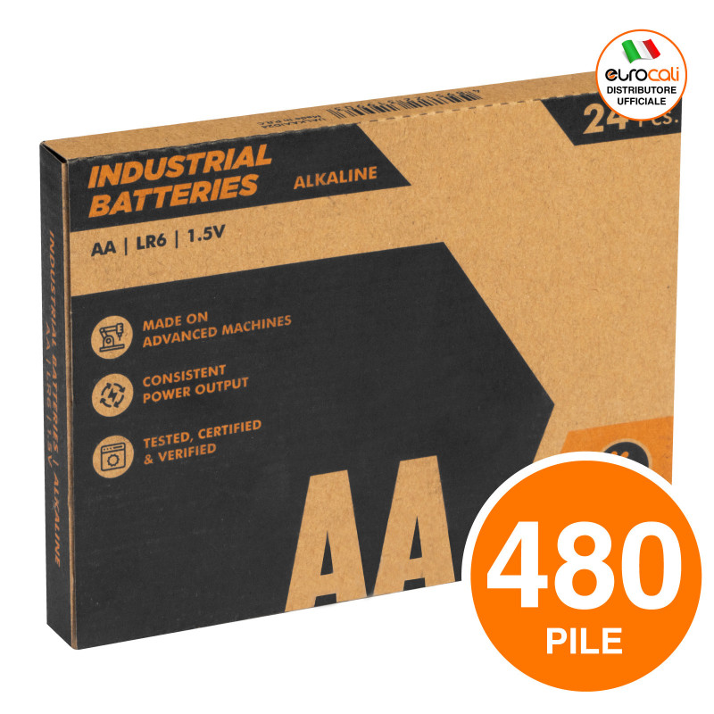 Batterie Indutrial AA / LR6 / Stilo / 1,5V - 20 Box da 24 Uniross
