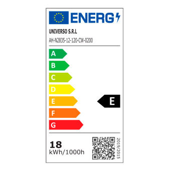 Striscia LED Rigida 18W SMD 120 LED/m 12V in Alluminio 2m Universo