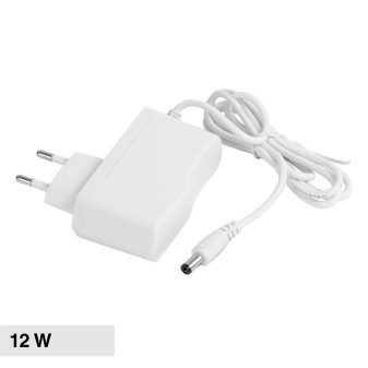 Alimentatore 12W 12V IP44 Plug&Play Jack 2.1 Colore Bianco Universo