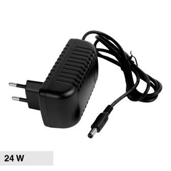 Alimentatore 24W 12V IP44 Plug&Play Jack 2.1 Colore Nero Universo
