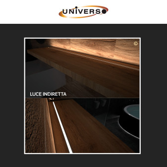 Profilo per Luce Indiretta in Alluminio da 2m per Strisce LED Universo