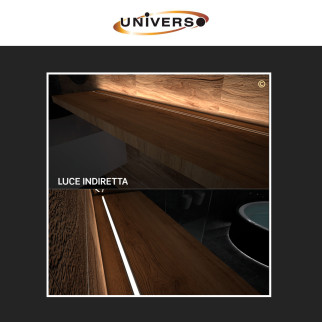 Profilo per Luce Indiretta in Alluminio da 2m per Strisce LED Universo