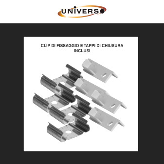 Profilo per Luce Indiretta in Alluminio da 2m per Strisce LED Universo