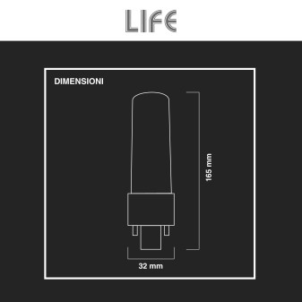 Lampada LED SMD Tower PL-C da 7W attacco G23 a 2 Pin Life