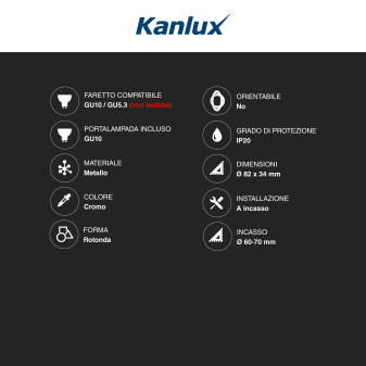 Acquista Kanlux ARGUS II CT-2114-C Portafaretto Rotondo con portalampada