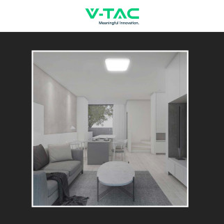 VT-8618 Plafoniera LED Quadrata 18W SMD IP44 Colore Bianco V-Tac